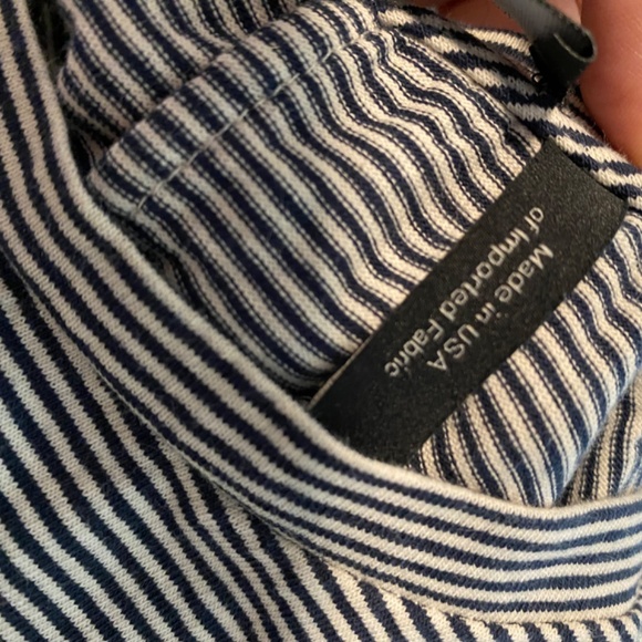 Theory Continuous T Dress Mini T-Shirt Short Sleeve Tunic Stripe Striped Minimal - Picture 4 of 5